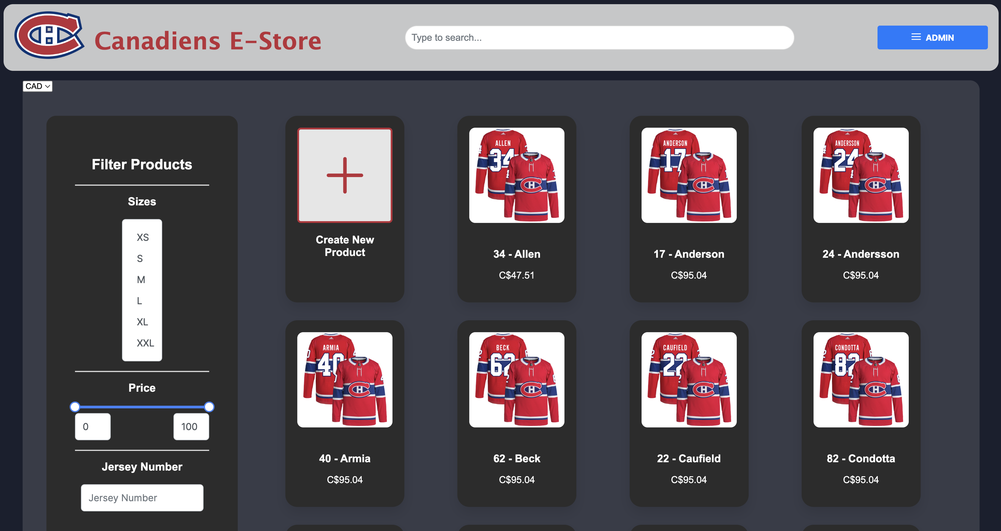 Hockey Jerseys E-Store